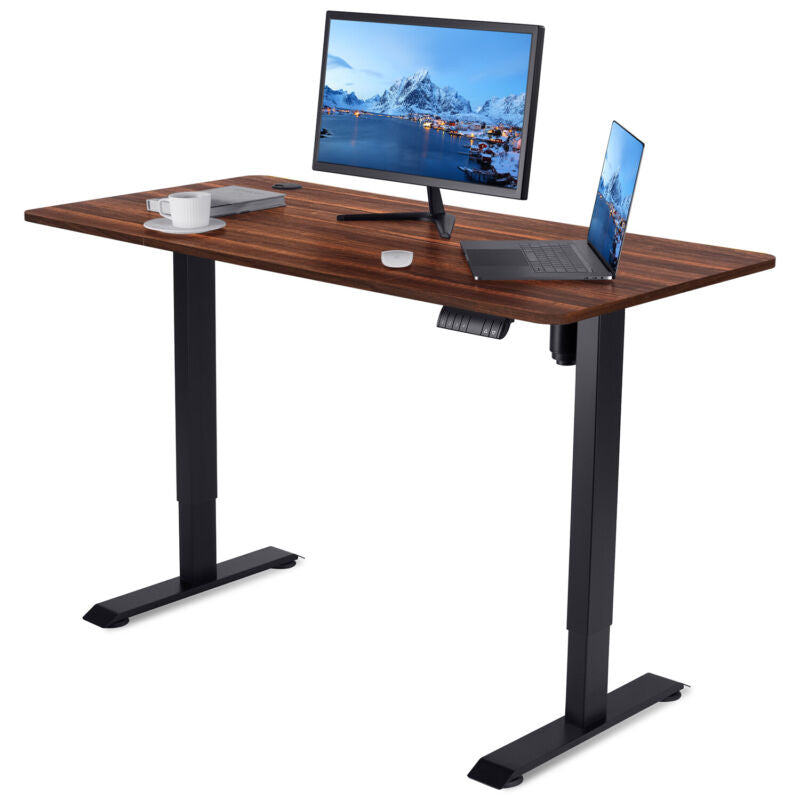 Flamaker 140x70 cm Electric Standing Desk Height Adjustable Computer Desk