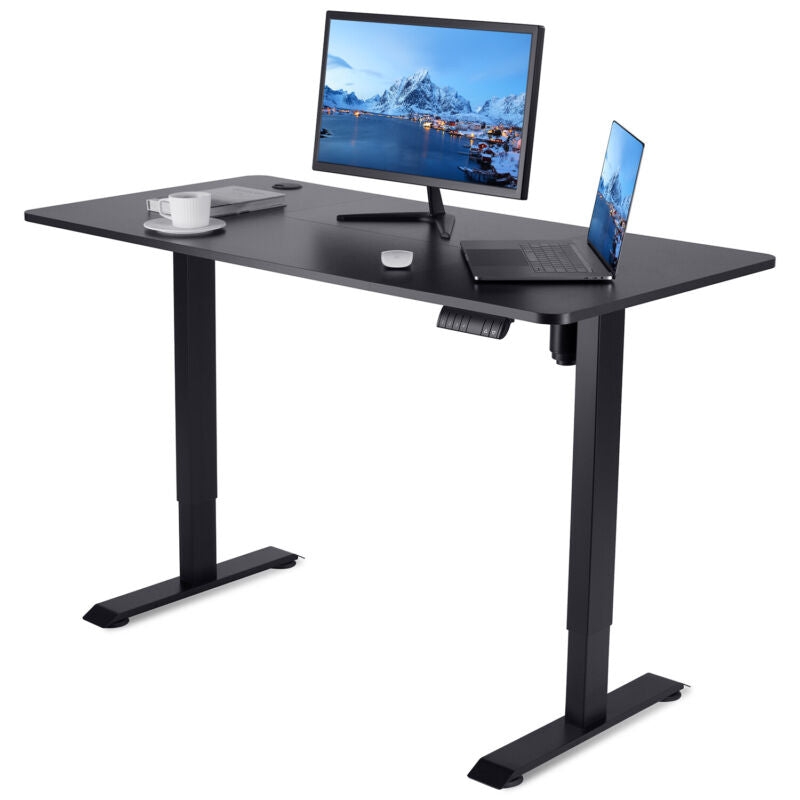 Flamaker 140x70 cm Electric Standing Desk Height Adjustable Computer Desk