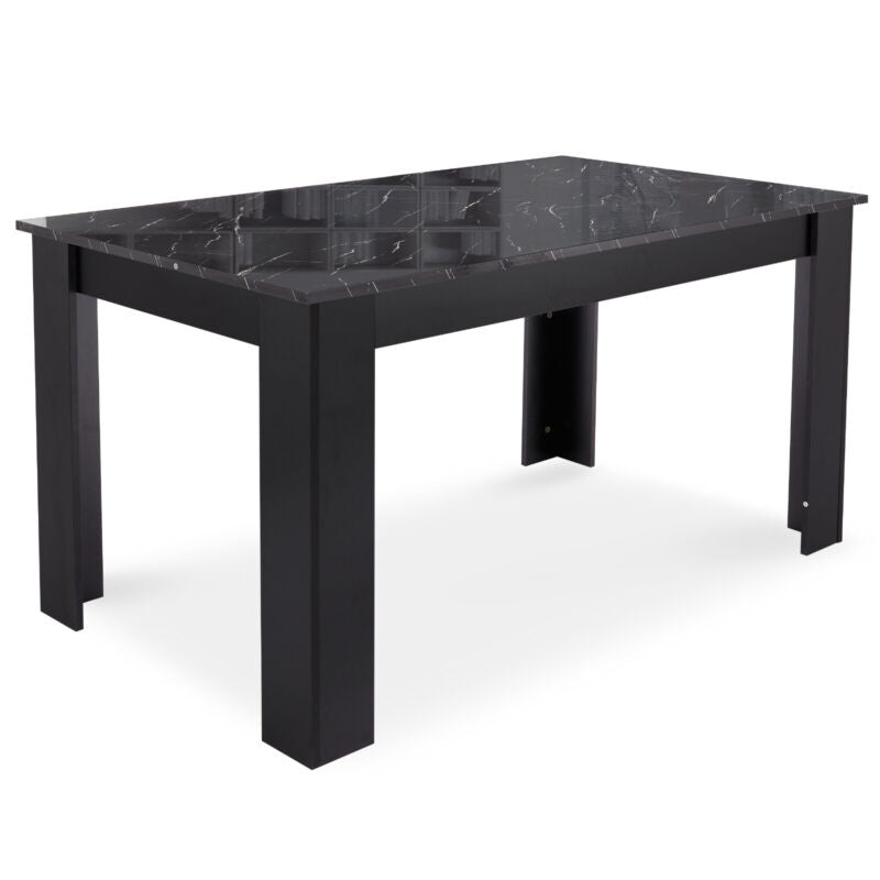 Dining Table and Chairs 4/6 Set Pu Leather Seat Dining Kitchen Room Furniture