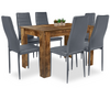 Dining Table and Chairs 4/6 Set Pu Leather Seat Dining Kitchen Room Furniture