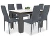 Dining Table and Chairs 4/6 Set Pu Leather Seat Dining Kitchen Room Furniture