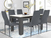 Wooden Dining Table and Chairs 4 / 6 Set Pu Leather Seat Kitchen Room Furniture