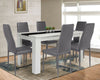 Wooden Dining Table and Chairs 4 / 6 Set Pu Leather Seat Kitchen Room Furniture