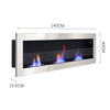 Wall Mounted/Inset Bio Ethanol Fireplace Eco Biofire Burner 90/120/140 x40cm