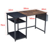 Industrial Computer Desk Table Rectangle Home Office Study Work Table with Shelf