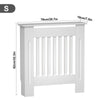 Radiator Cover White Cabinet Slatted Traditional Shelf Grill Furniture MDF Wood