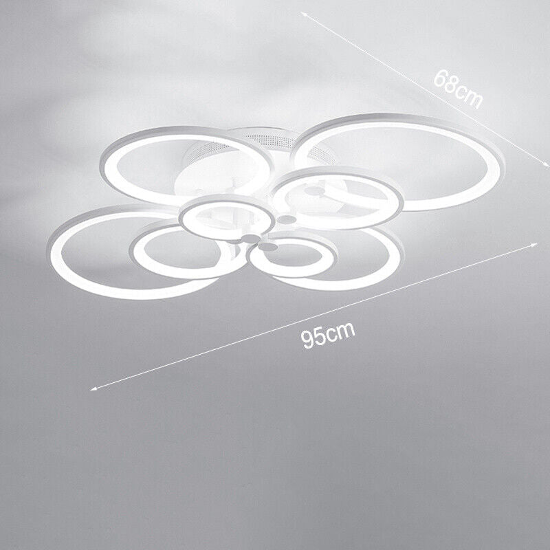 Aluminum LED Ceiling Lamp Ring Light Chandelier Lights Fixture Living Bedroom