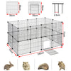 Pet Playpen Fence DIY Playpen Puppy Dog Cat Animal Cage Exercise Metal PP Indoor