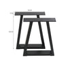 2 Industrial Metal Table Legs Trapezium Steel Frame Bench Dining Table Desk Base