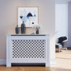Radiator Cover White Unfinished Modern Traditional Wood Grill Cabinet Shelf MDF