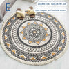 120CM Bohemia Style Round Morocco Area Rug Tassel Carpet Mat Floor Blanket A+
