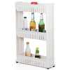 SLIM SLIDE OUT KITCHEN TROLLEY BATHROOM RACK HOLDER STORAGE SHELF ON WHEELS