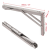 2pcs Folding Shelf Brackets, Heavy Duty, Stainless Steel Foldable Table Hinge UK