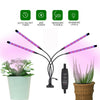 2/4 Head LED Plants Grow Light for Indoor UV Veg Growing Lamp+USB 360 Degree