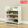 3/4/5 Tiers Shoe Rack Storage Shelf Display Stand Organiser Unit Cabinet White