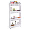 SLIM SLIDE OUT KITCHEN TROLLEY BATHROOM RACK HOLDER STORAGE SHELF ON WHEELS
