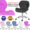 Cushioned Computer Desk Office Chair Chrome Legs Lift Swivel Small Adjustable UK