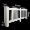 White Radiator Cover Cabinet Small Large Modern MDF Slat Wood Grill Furniture
