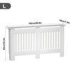 Radiator Cover White Cabinet Slatted Traditional Shelf Grill Furniture MDF Wood