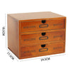 Small Desktop Wooden Storage Unit Jewellery Trinket Box Cabinet Display Shelves
