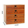 Small Desktop Wooden Storage Unit Jewellery Trinket Box Cabinet Display Shelves