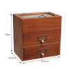 Small Desktop Wooden Storage Unit Jewellery Trinket Box Cabinet Display Shelves