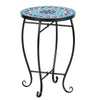 Mosaic Bistro Set Outdoor Patio Garden Furniture Side Table Set Folding Chairs