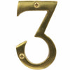 Securit Large Solid Brass Door Numbers 3"/75 mm Polished House Flat Apartment