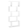 White Bookcase S Shaped Bookcase Freestanding Display Stand Modern Shelving Unit