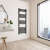 Bathroom Radiator Heated Flat Panel Straight White Black Anthracite Chrome
