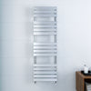 Bathroom Towel Rail Radiator Designer Flat Panel Chrome Heated Warmer Rad