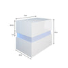 High Gloss Bedside Table Nightstand Cabinet Chest of 2 Drawer RGB LED Light Lamp