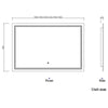 LED Illuminated Large Bathroom Mirror with Demister Touch Switch Light Wall