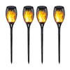 8PCS Solar Dancing Flame Lamp LED Torch Stake Flickering Outdoor Garden Light UK