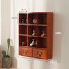 Small Desktop Wooden Storage Unit Jewellery Trinket Box Cabinet Display Shelves