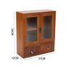 Small Desktop Wooden Storage Unit Jewellery Trinket Box Cabinet Display Shelves