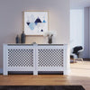 Radiator Cover White Unfinished Modern Traditional Wood Grill Cabinet Shelf MDF