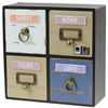 Miniature Wooden Drawer Table Top Small Cabinet Accessories Storage Organiser