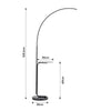 LED Floor Lamp Floor Standing Light Modern Reading Work Lamp Bedroom Bright