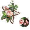 Artificial Door Wreath Hanging Rose Peony Flower Garland Fake Plant Home Decor