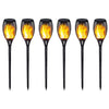 8PCS Solar Dancing Flame Lamp LED Torch Stake Flickering Outdoor Garden Light UK