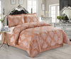 Jacquard Bedspread 3 Piece Heavy Quilted Comforter Set Floral Pattern Bed Throw
