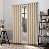 Pair of Beige Curtain for Noise Reducing Bay Window Thermal Drapery Bedroom New