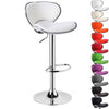 1/2 x Bar Stools PU Leather Adjustable Swivel Kitchen Breakfast Bar Stools