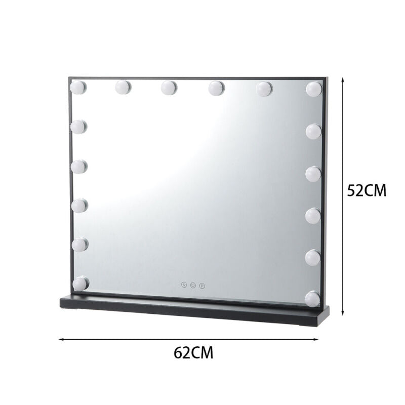 Hollywood Cosmetic Mirror LED Light MakeUp Vanity Shaving Bath Round/Rectangular