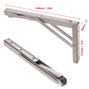 2pcs Folding Shelf Brackets, Heavy Duty, Stainless Steel Foldable Table Hinge UK
