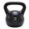 Vinyl Kettlebell Weight Fitness Home Gym Workouts Kettlebells 2KG-16KG Black