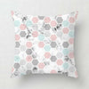 Geometric Marble Cushion Covers Pink Grey Sofa Pillow Case Home Rose Gold Decor