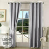 Pair (2 Panels) Blackout Curtains Window Curtain Polyester Eyelet Ring Bedroom