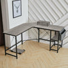 L-Shaped Computer Desk Large Corner Table Workstation with Shelf/Bag/CPU Stand